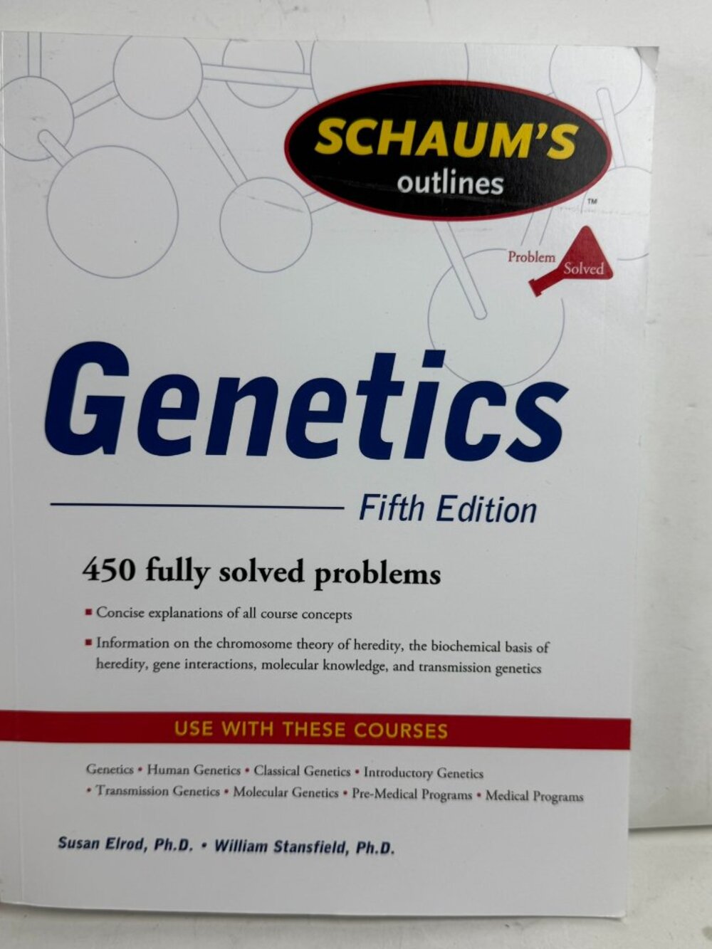 Schaum's Outline Genetics 5th Edition Elrod Stansfield Paperback 9780071625036